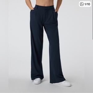 NWOT VUORI VILLA TROUSER INK Wide-Leg Trousers small